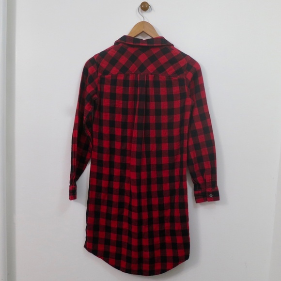 Eddie Bauer Lined Cold Weather Flannel Shirtdress Buffalo Check Plaid Sz 2 (XS) - Picture 5 of 10
